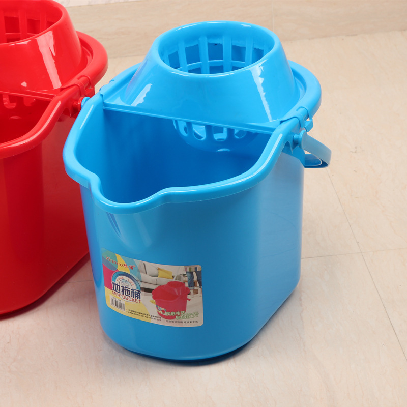 拖把桶 塑料挤水拖把桶 拧干拖把桶 带轮地拖桶