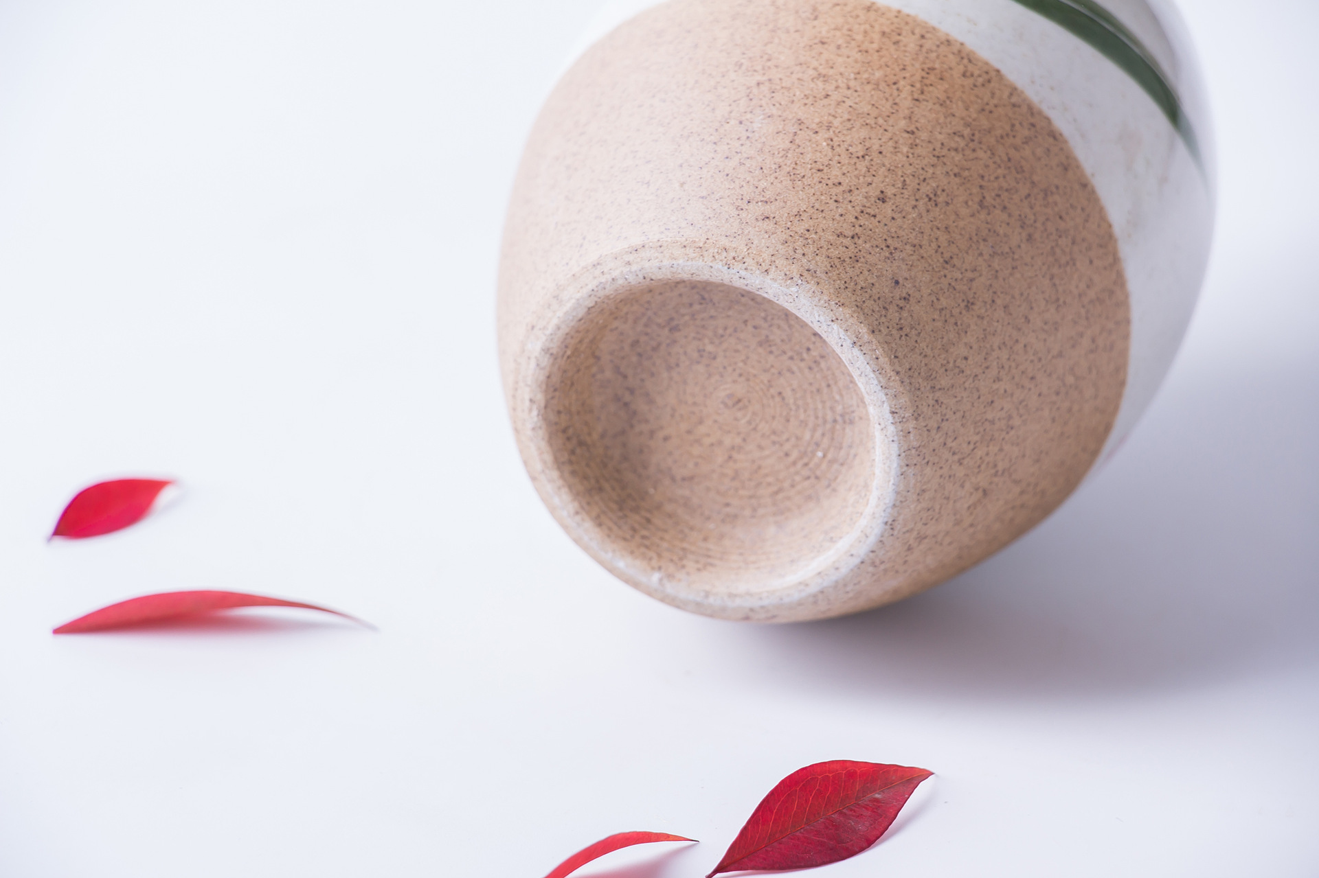 景德镇陶瓷花瓶_青物陶瓷花瓶 手绘春枝粗陶花 台面