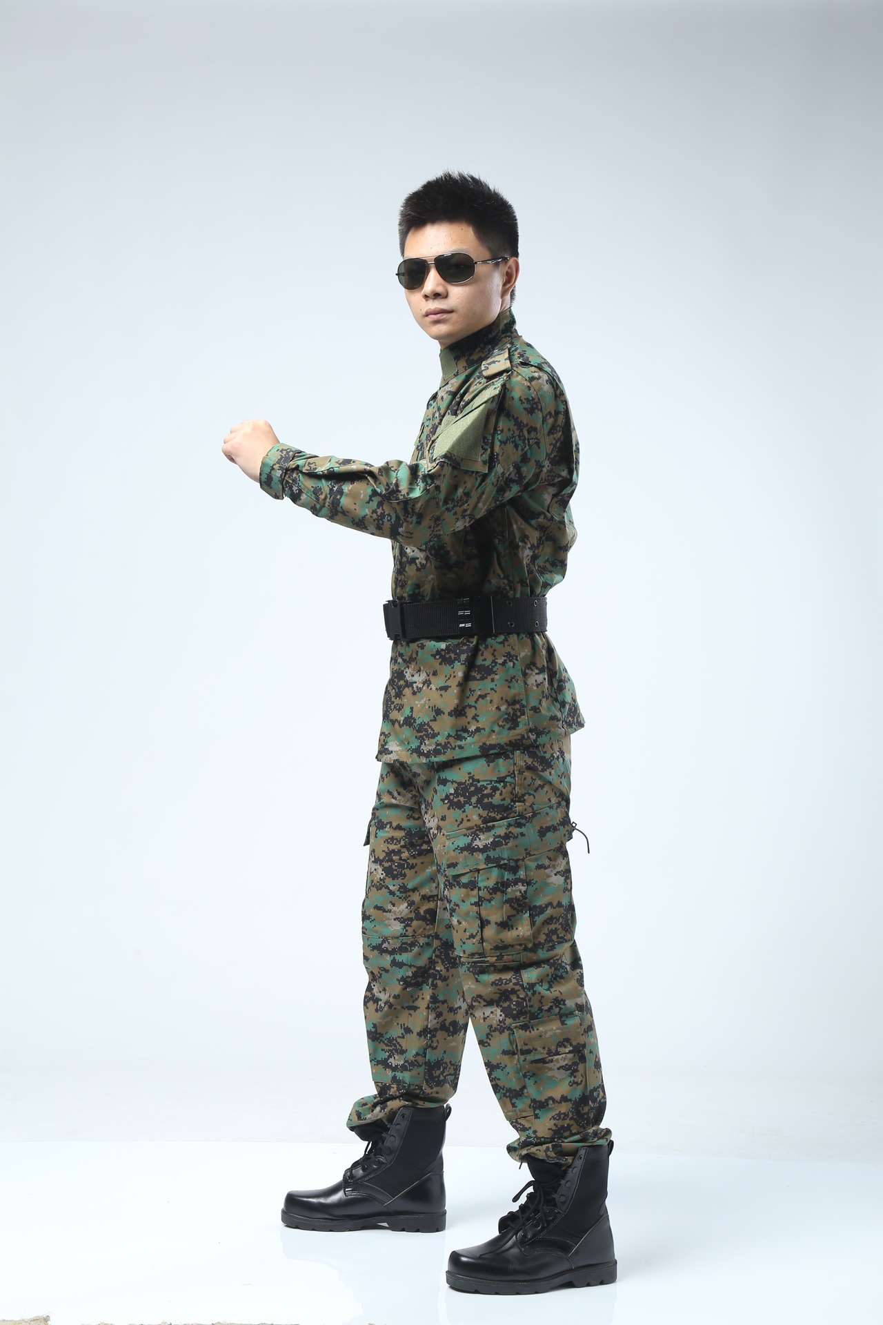 厂家直销户外丛林迷彩军训服作训服 cs军迷装备美军丛林迷彩服