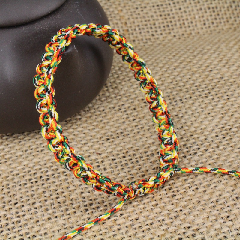 五色线编织手链 藏式金刚结手链 五色线平结手链端午节手链赠品