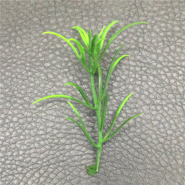 仿真植物塑料水草配件 剑兰草 水族绿色小草配件 塑料花配件