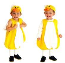 万圣节cosplay服装 S-0002儿童小黄鸭表演服 动物装扮舞台演出服
