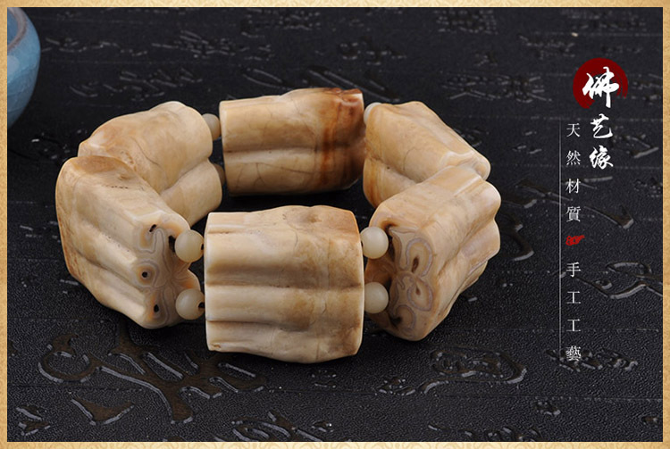 高密度天然牙骨手串手链文玩珠串