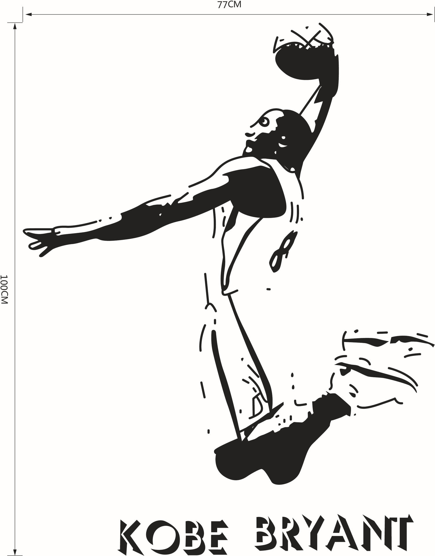 vc9362外贸新款 运动名人科比人物墙