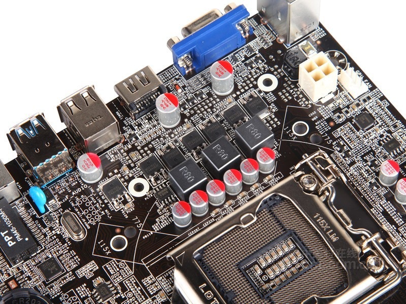 maxsun/铭瑄 ms-h81m 全固版 19*17 h81m主板 vga dvi g3250 4160