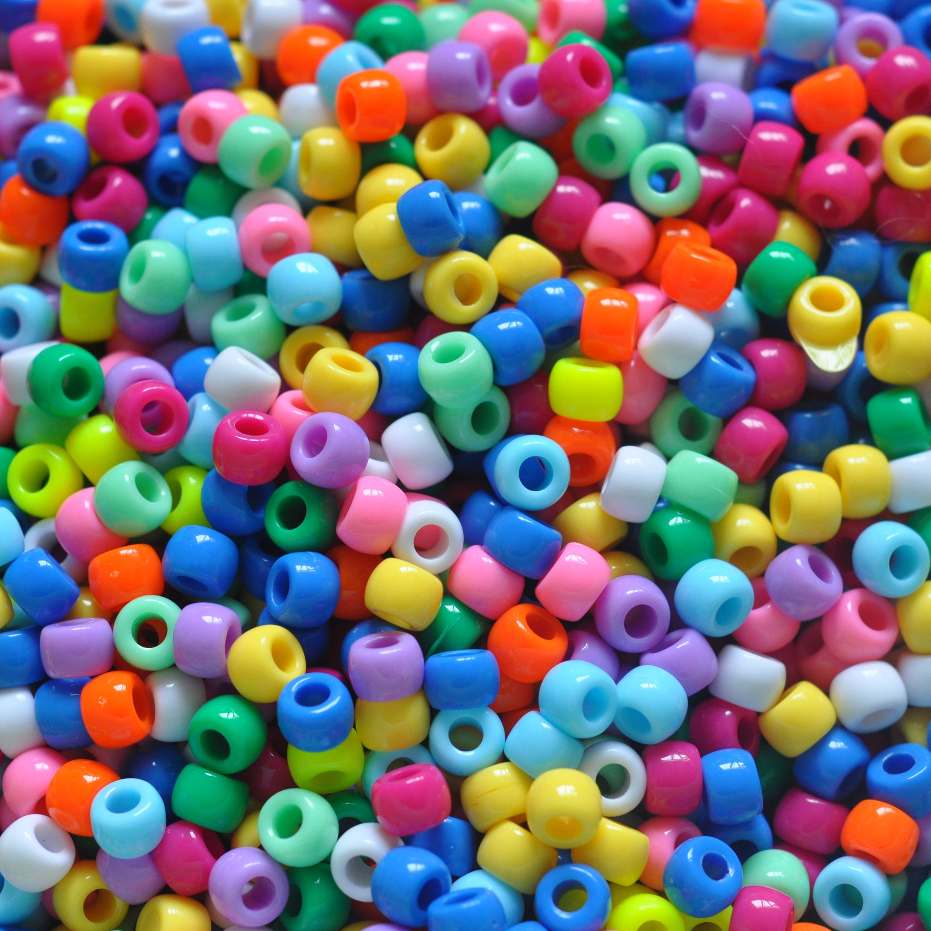 4mm大孔塑料珠diy串珠 外径8.5mm 音乐节 出口手环手链配件