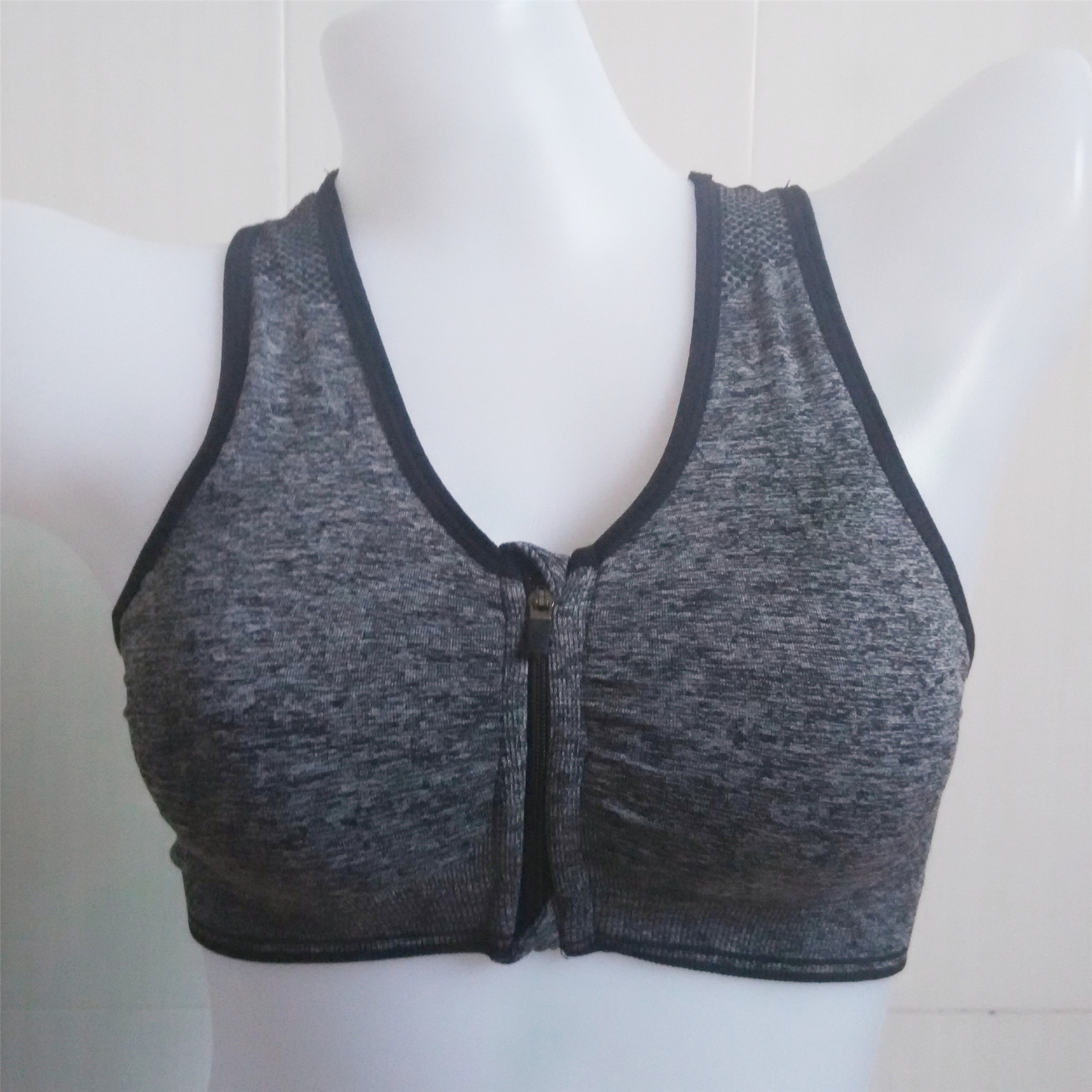 健身运动内衣女式拉链专业防震跑步瑜伽背心式聚拢无钢圈文胸夏季