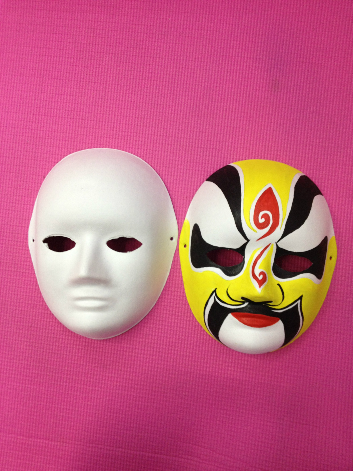 工厂供应diy舞会派对面具 diy纸浆彩绘猫脸面具 儿童绘画教材