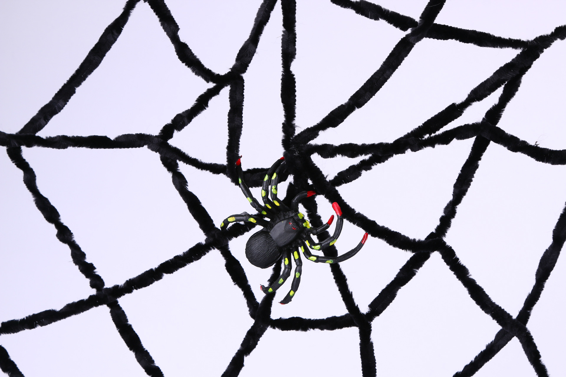 万圣节恐怖场景布置道具绒线蜘蛛网黑色蜘蛛网白色蜘蛛网1.5米3米