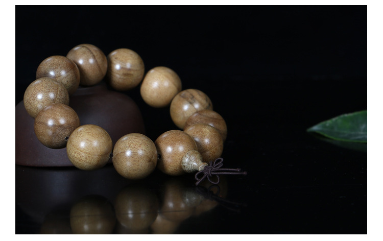 【纯手工磨】金丝楠木手串12颗20mm男女佛珠手链