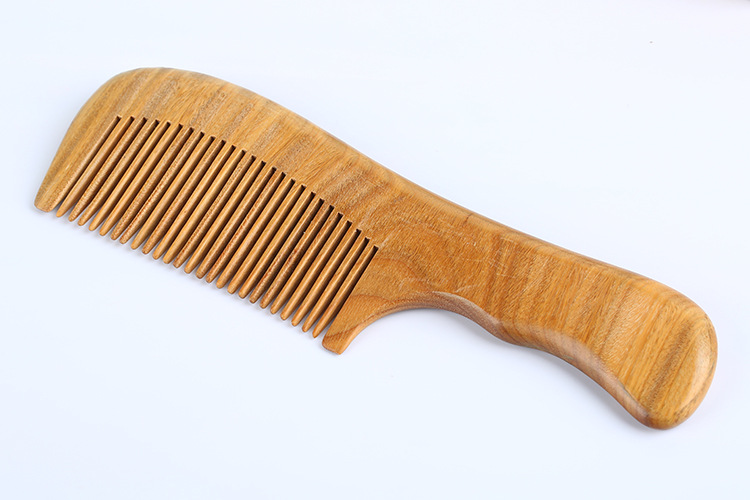 现货供应本色绿檀木梳 普通家用木梳小叶檀木梳子 lhz18-3古典梳