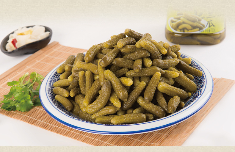 颍思坊 700g瓶装荷兰瓜腌制小酱瓜脆瓜进口小黄瓜酱菜泡菜