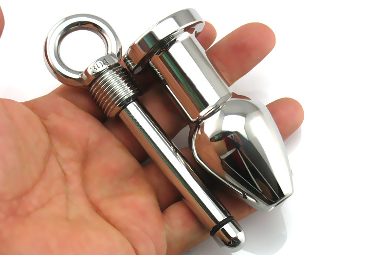 不锈钢实心冲洗肛塞栓g点后庭肛门自慰重型性玩具另类激情代发货