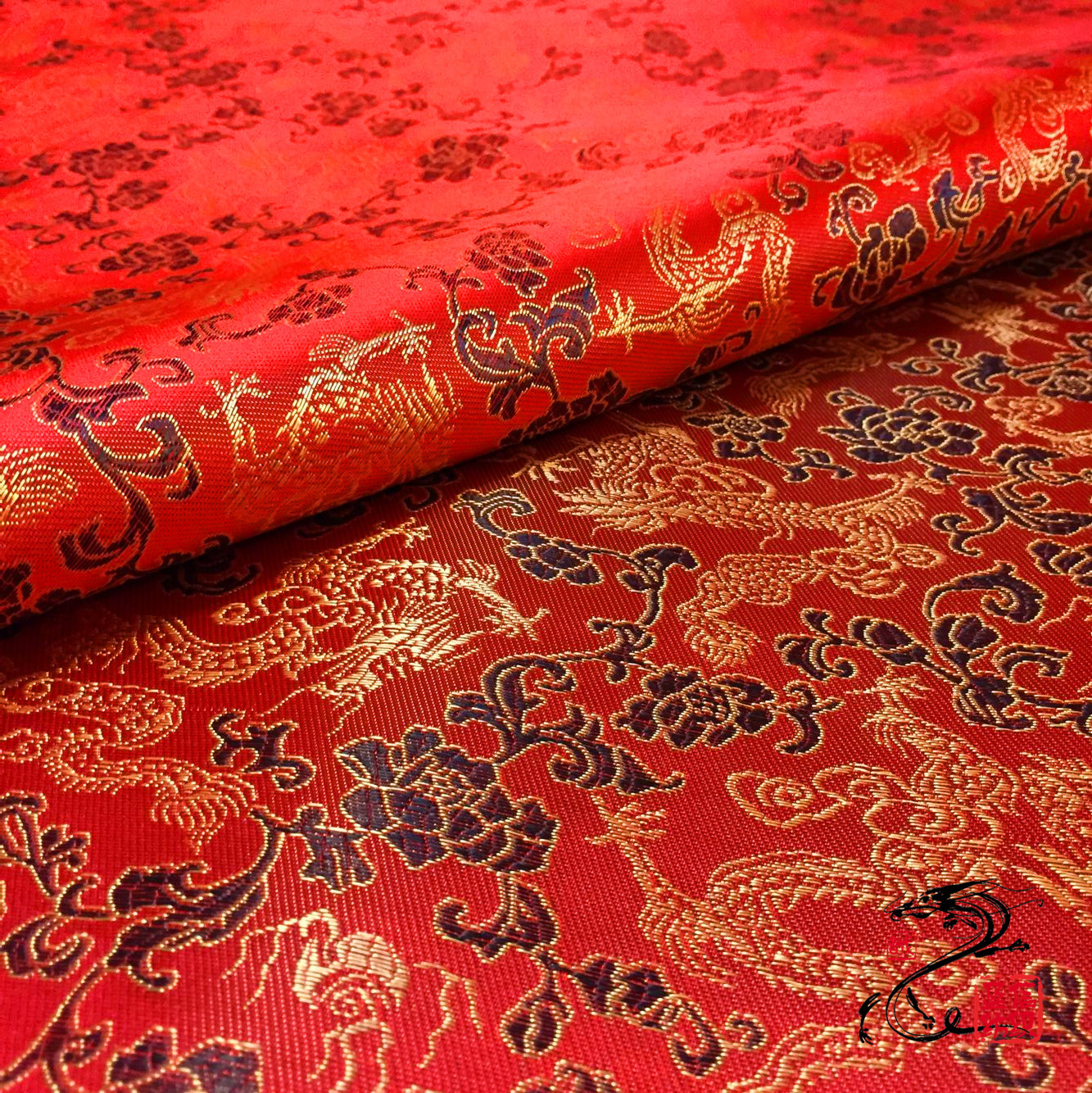 1米5宽幅各色龙纹织锦缎布料 装裱布袋包装锦盒面料 质优价低