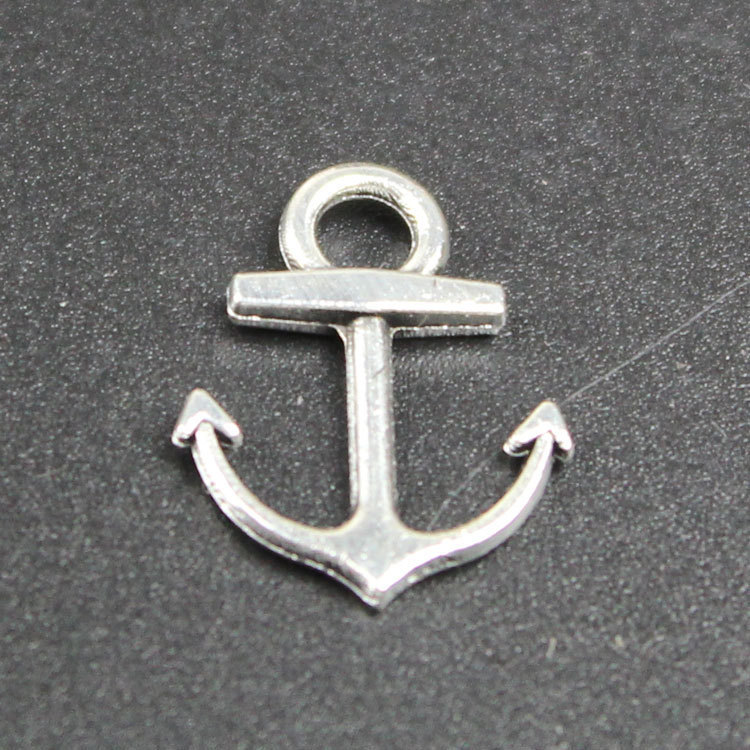 wp1530 diy合金手链服饰配件 镀古银古青铜船锚船舵配件