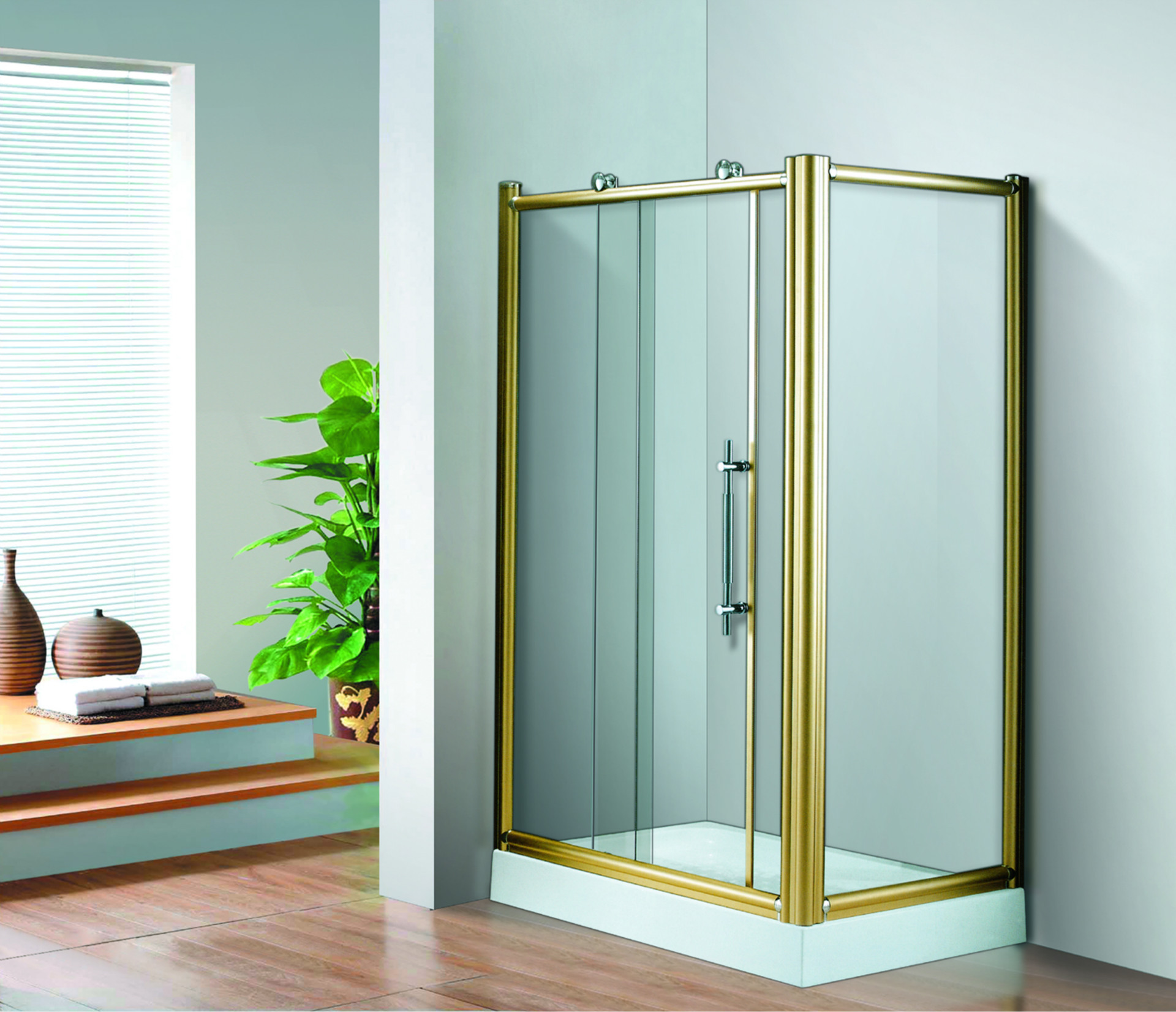 佛山伊嘉利卫浴方形简易淋浴房 玻璃浴室卫生间 工程淋浴房