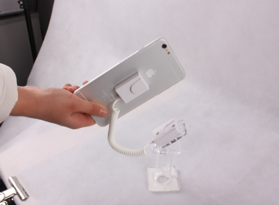 厂家定做智能手机防盗展示支架展示架 亚克力防盗链透明防盗链