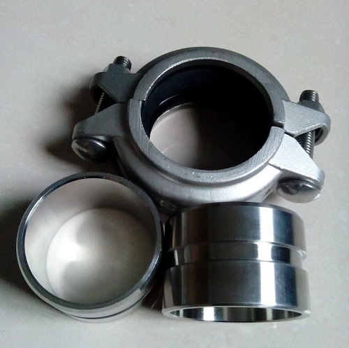 304不锈钢拷贝林外丝接头 水处理卡箍接头考贝林沟槽外螺纹接头