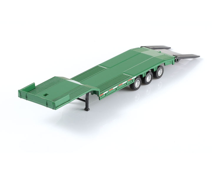 凯迪威合金运输车模型1:50平板拖车带挖掘机运输车半挂车玩具