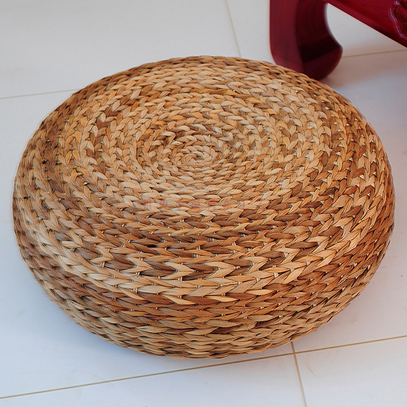 纯手工编织玉米蒲草芭蕉叶飘窗榻榻米日韩式加厚草编圆形蒲团坐垫