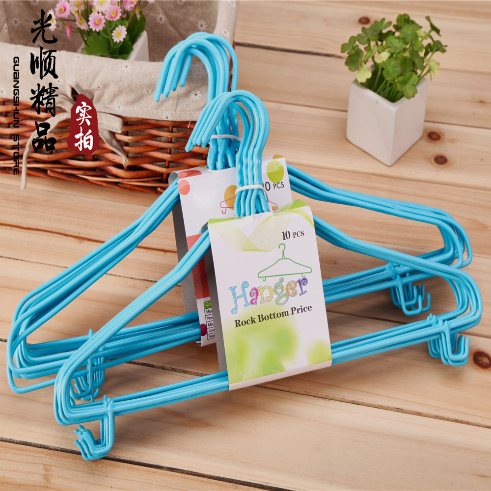 u71*常规带钩衣架 实用衣架 成人晾衣架 浸塑衣裤架 挂钩衣架