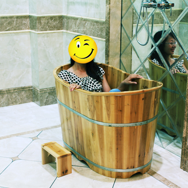 厂家直销成人木桶泡澡桶杉木沐浴桶木质浴缸美容理疗大木盆可定制