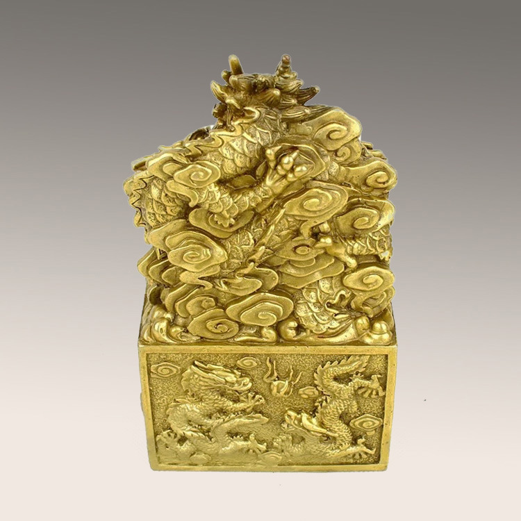 铜九龙印 铜九龙玉玺 九龙金玺大号