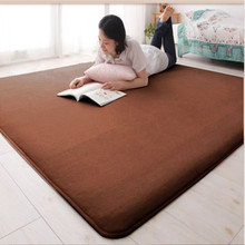 批发简约现代纯色珊瑚绒地毯地垫客厅卧室沙发地板加厚家用可定制