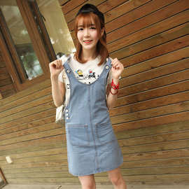 纽扣 牛仔 吊带 裙_纽扣 牛仔 吊带 裙价格_纽扣