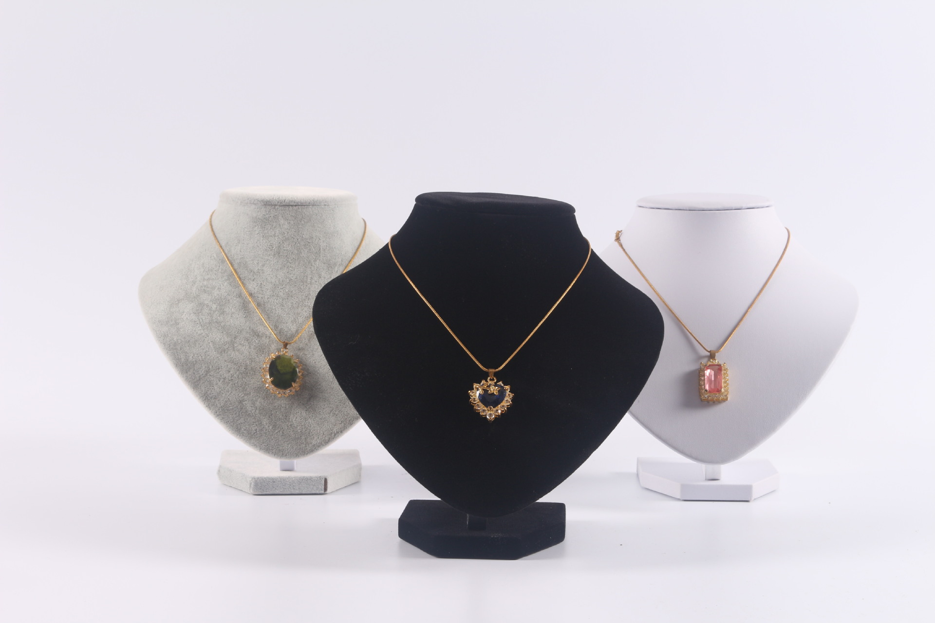 项链展示架_黑绒模特架 人像脖子架 项链吊坠 珠宝收纳批发 - 阿里巴