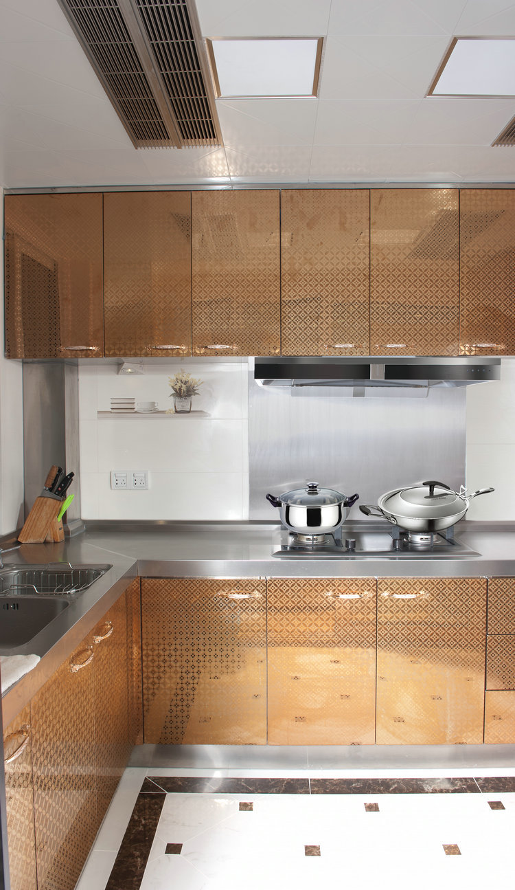 厂家供应 整体厨房304不锈钢橱柜 家用厨柜不锈钢