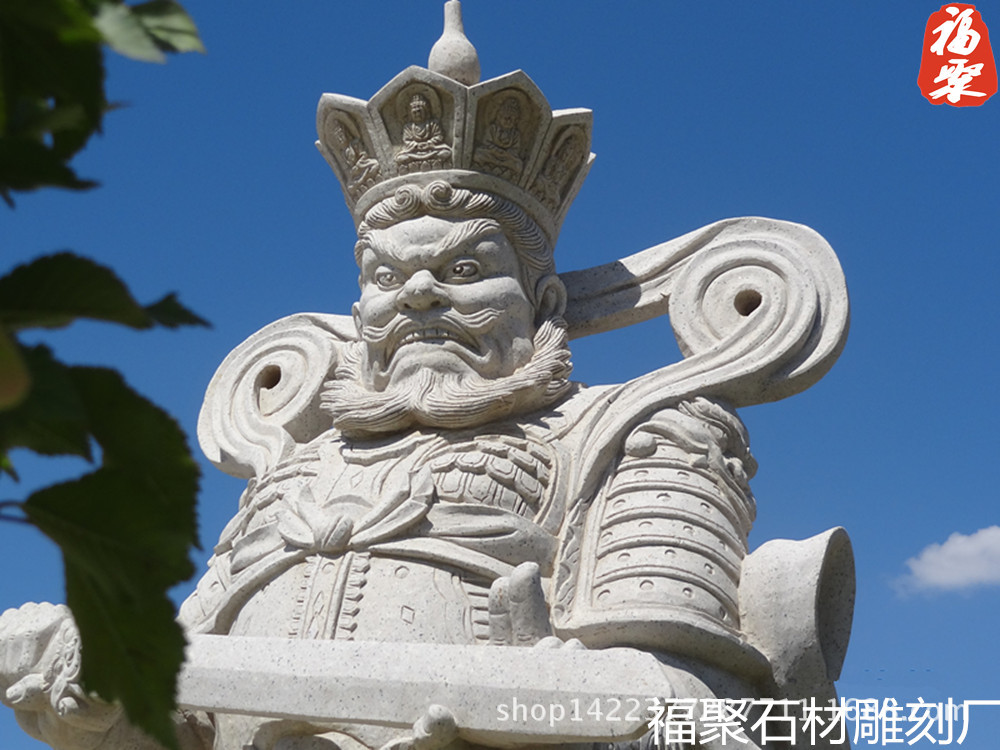 供应石佛像 四大天王佛像 四大天王 青石雕刻 广场园林摆件 古佛-中国