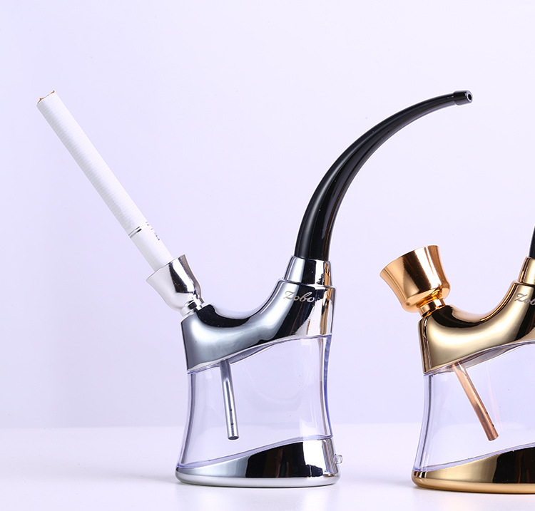 zobo正牌烟壶烟丝双重循环过滤水烟壶男吸烟过滤器一壶三用抽烟嘴