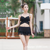 2020韩国BIKINI温泉泳衣女比基尼分体裙式钢托小胸聚拢性感游泳衣