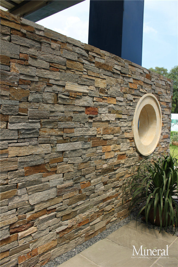 工匠石-星光天地 板岩景墙,平台墙面,花池,水池贴面,室内外背景墙