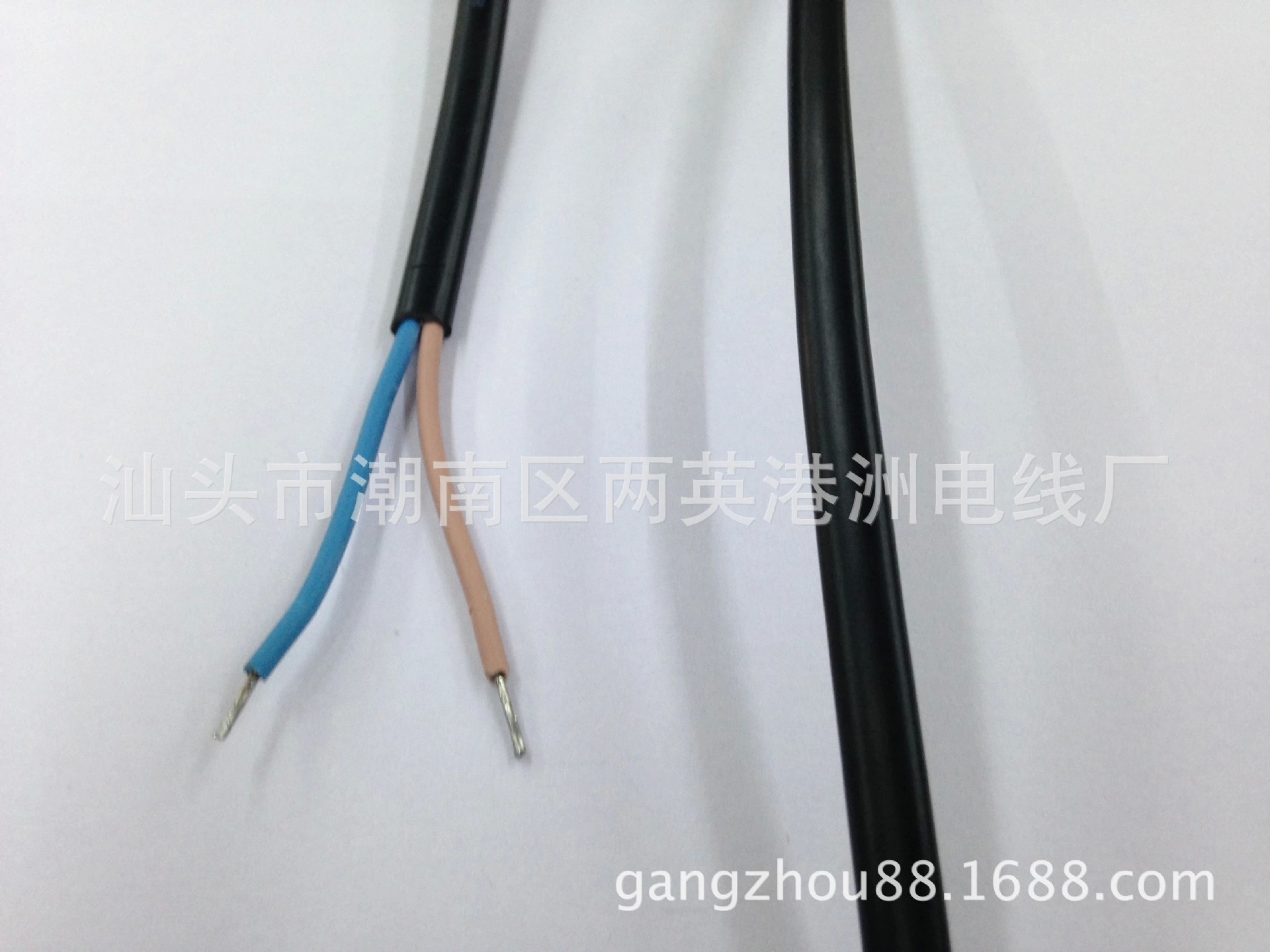 黑色扁护套线5635线材棕蓝电源线pvc插头线适配器对接线
