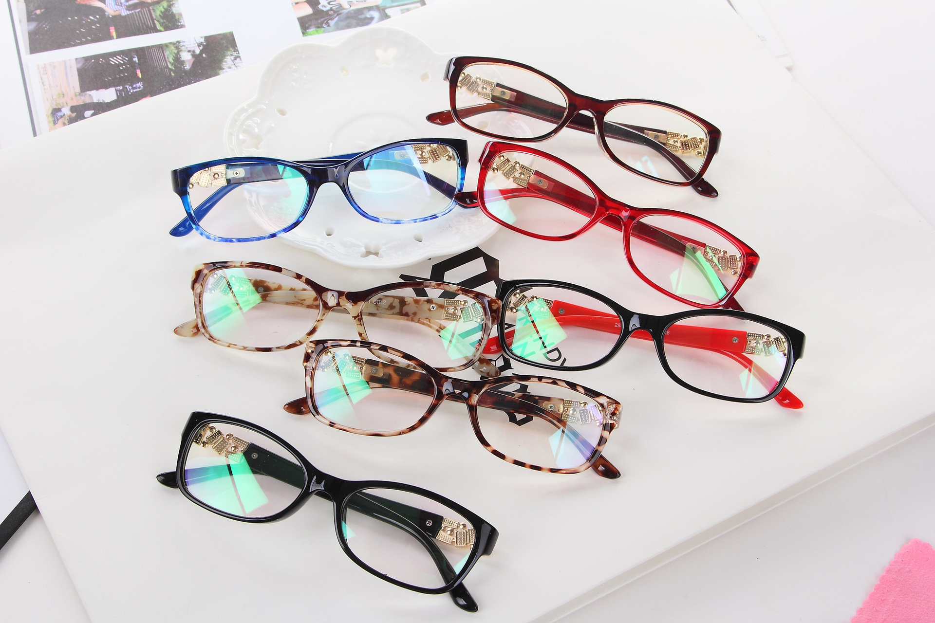 2942炫目色彩眼镜框男女款平光眼镜潮人眼镜架平光镜可配近.