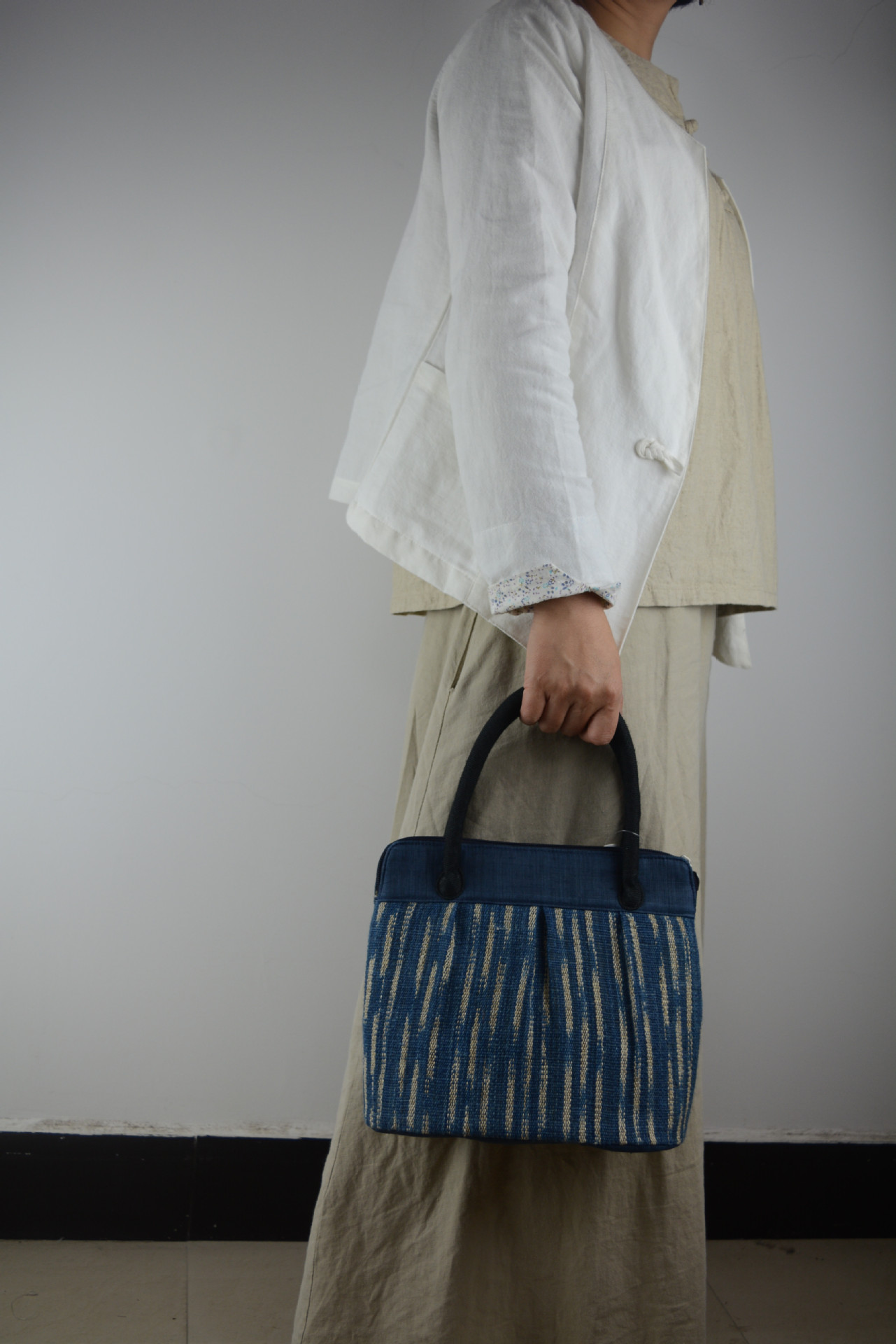 苎麻夏布纯手工原创女士手提包布包女包