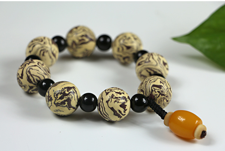 焦作 梵一绞胎瓷 工厂直销 天然水纹绞胎瓷男士手串 手链 .