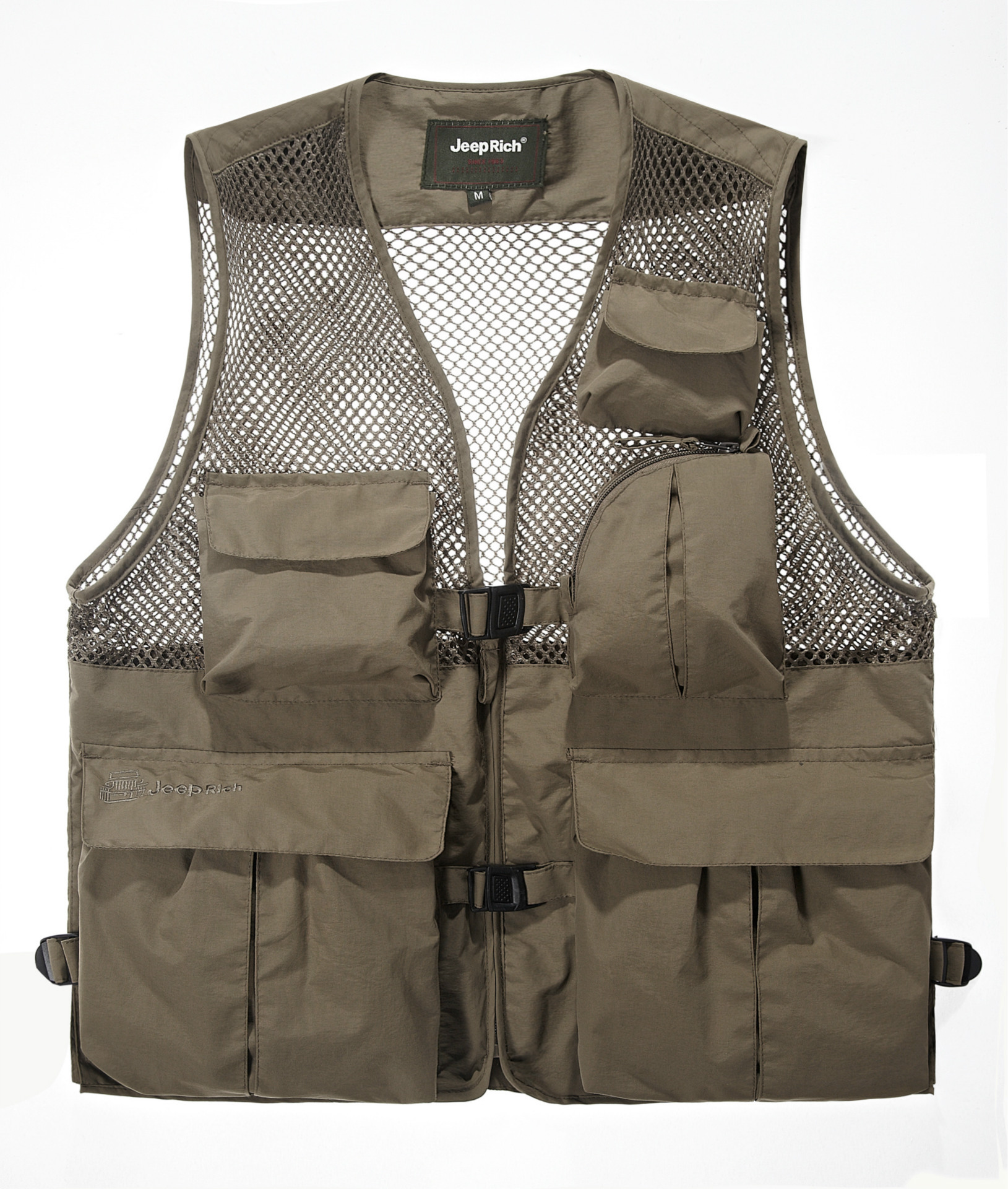 jeeprich吉普多兜钓鱼登山摄影马甲大码速干网眼马甲背心工厂直供