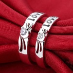 开口情侣女戒指男女活口对戒子韩国版私定情终对戒批发,戒指戒指