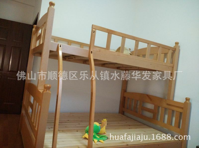 热销款实木床实木家具子母床进口榉木材料1.2米1.5米品质保证