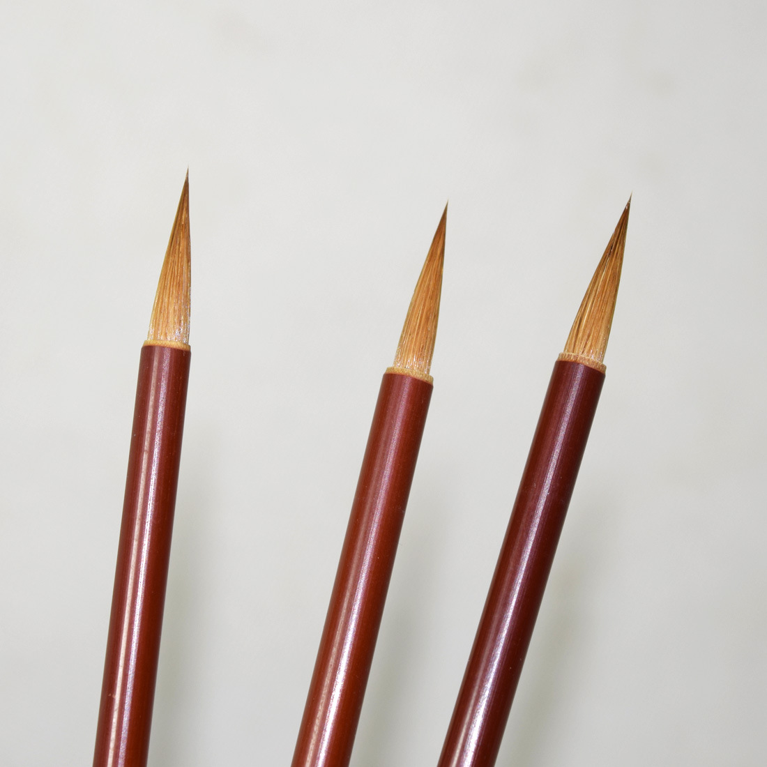 正品上海周虎臣狼毫小楷毛笔 精制征明小楷书法笔 紫毫兼毫抄经笔