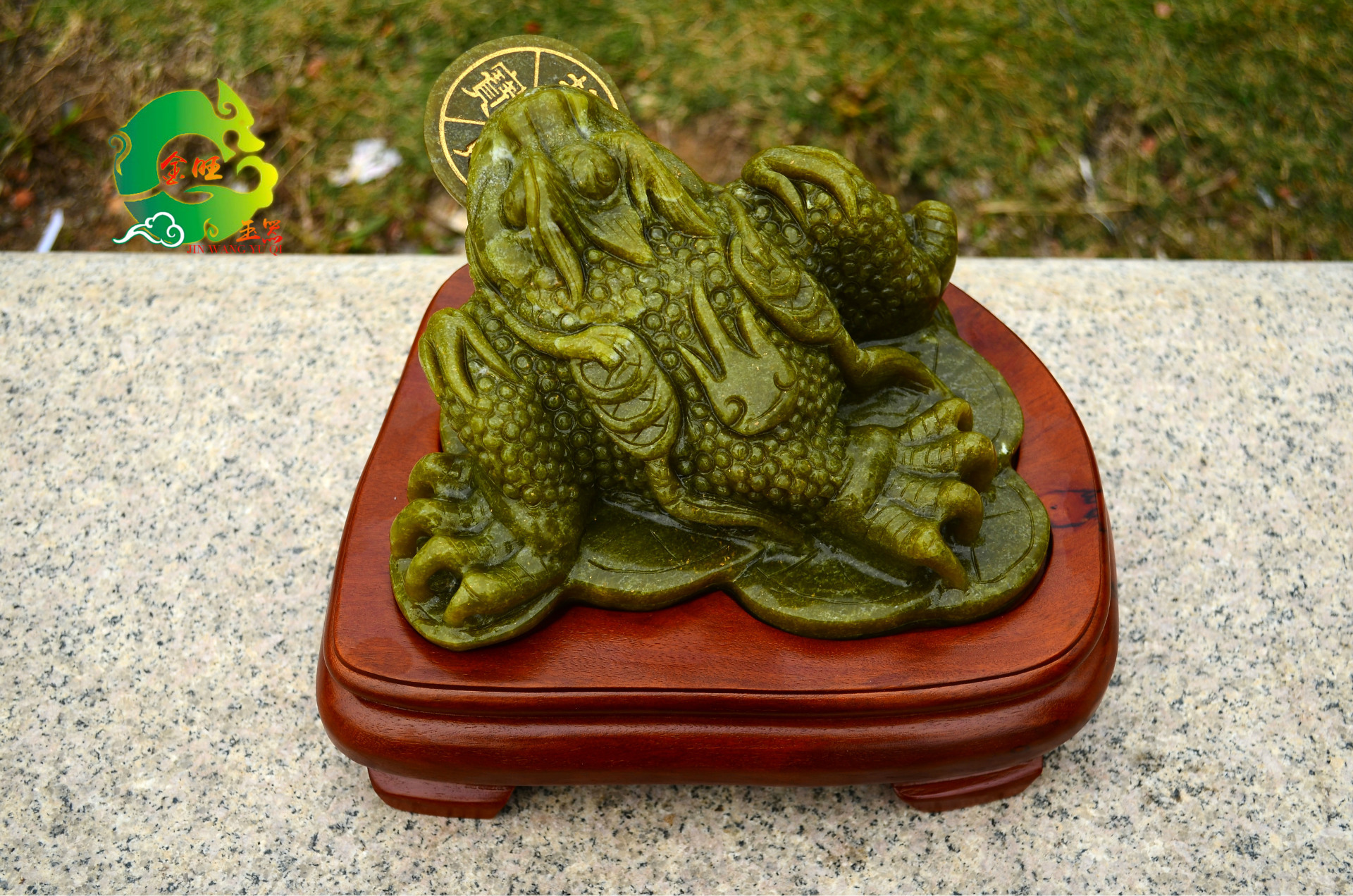 招财镇宅南玉回头金蟾招财金蟾摆件大号招财金蟾摆件