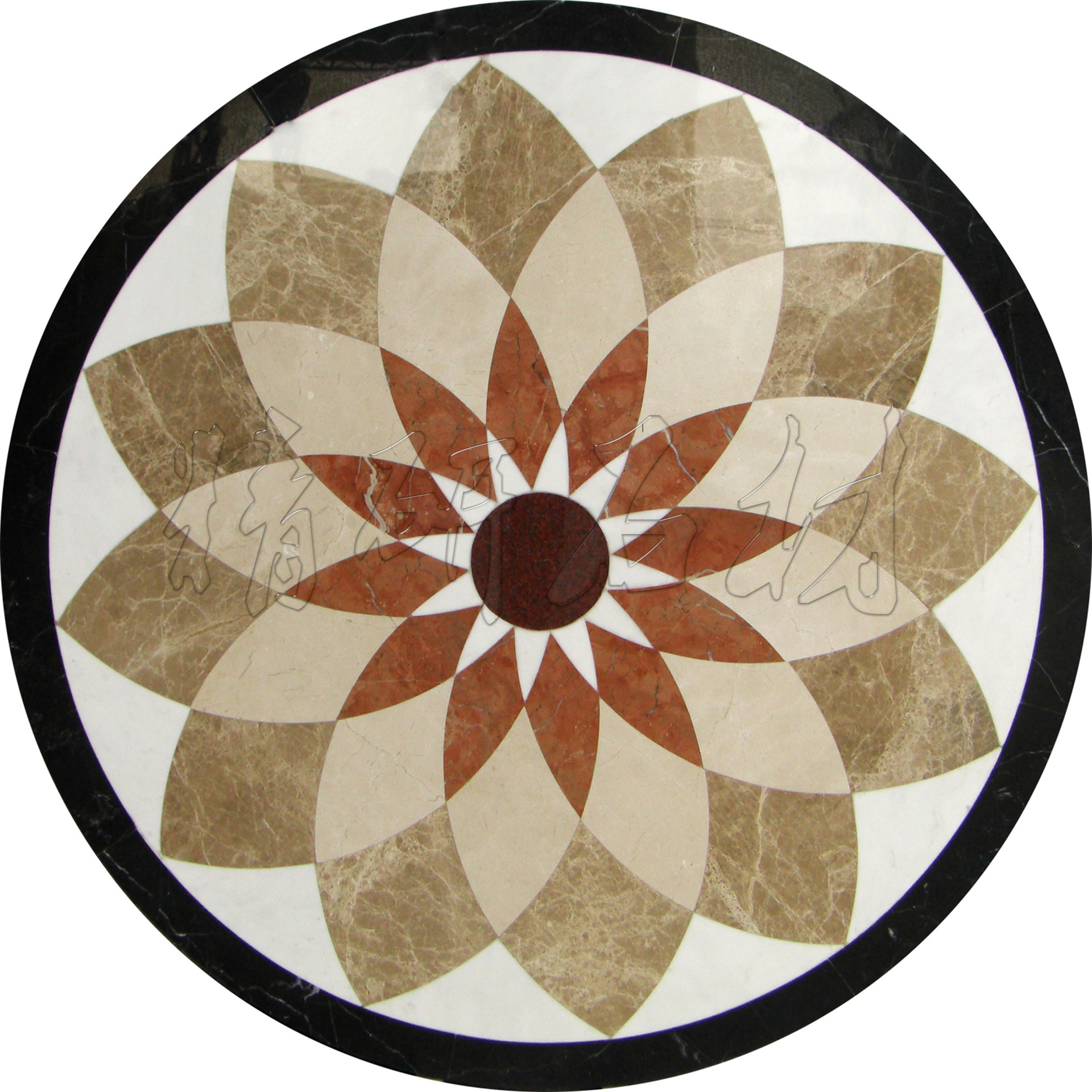 厂家供应大理石拼花 水刀拼花 云浮石材拼花可定制 地面拼花