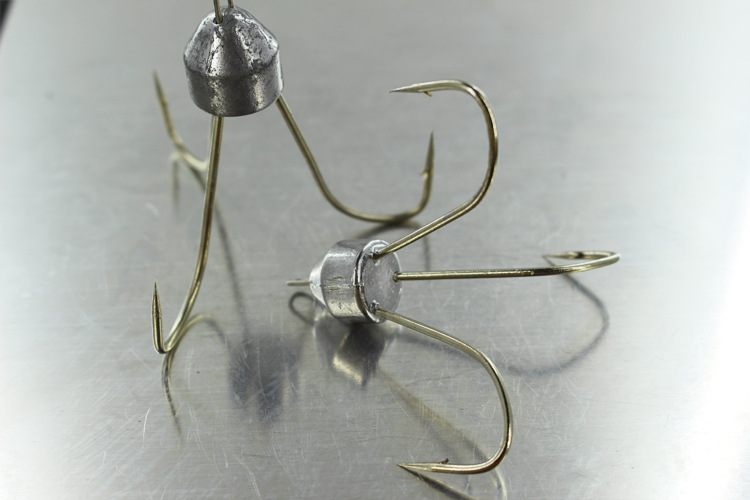 特大号五爪三爪锚鱼钩有带倒刺带坠挂鱼钩5爪3爪勾鱼锚钩渔具专用