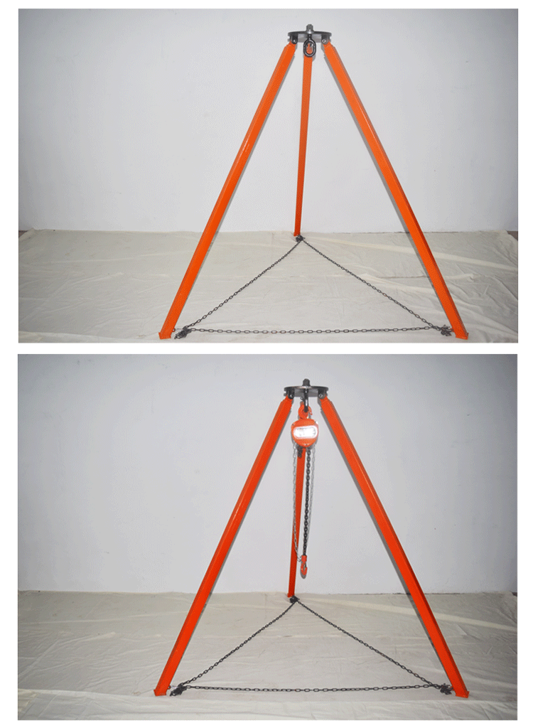 伸缩式手拉葫芦三角架子1t3米2t3吨倒链三角支架 倒链配件吊架