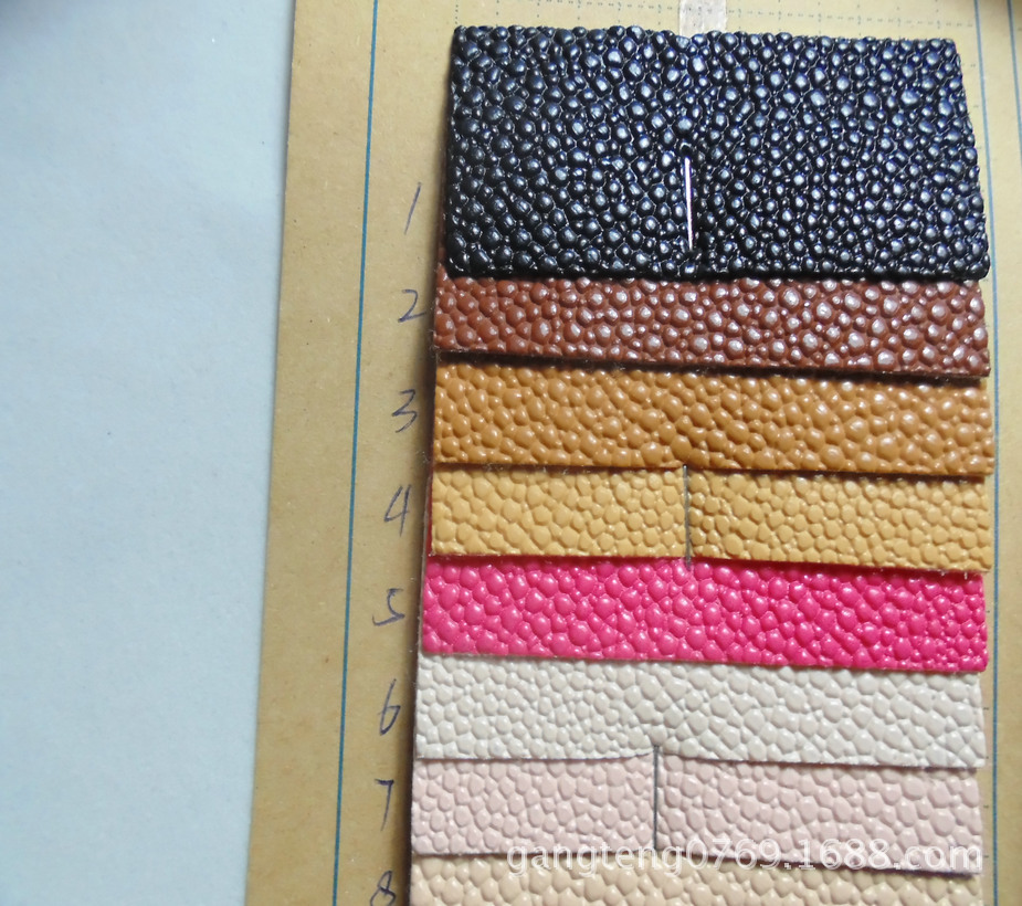 厚pu 珍珠鱼纹皮料 魔鬼鱼皮具腰带 点点大小凹凸 箱包鞋革6090a