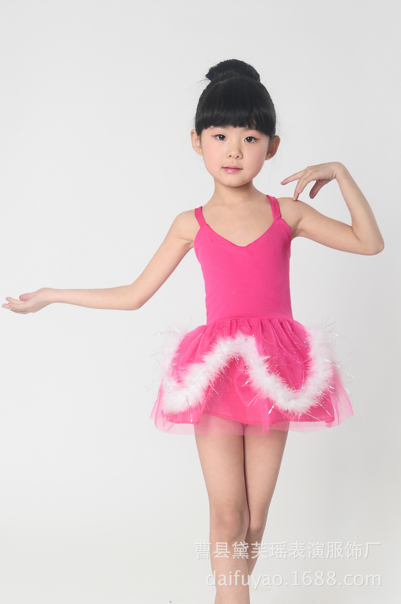 春夏儿童舞蹈练功服女童吊带舞蹈衣少儿中国舞幼儿拉丁舞芭蕾舞裙