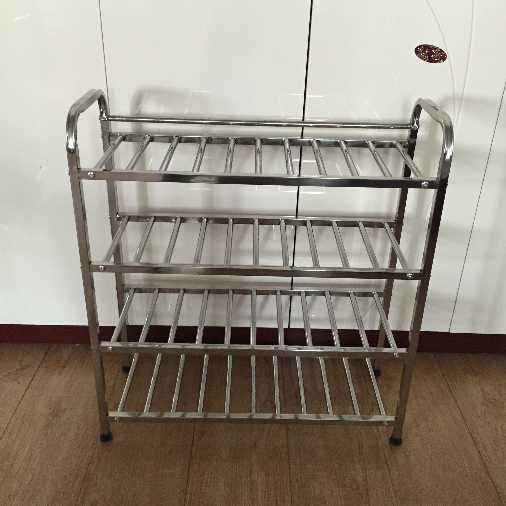 不锈钢鞋架简约现代鞋架防尘鞋子收纳架不锈钢置物架组装鞋架